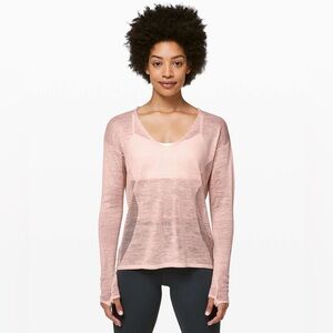 Lululemon Still Movement Sweater in Butter Pink Size 8